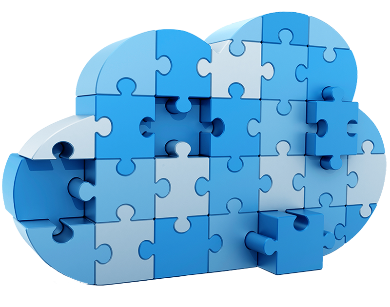 A 3d puzzle that forms a cloud